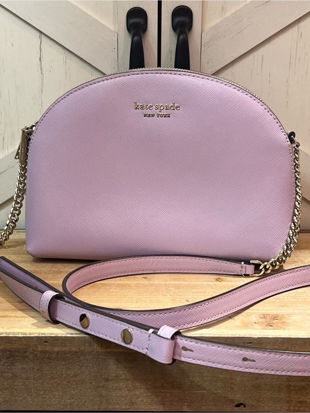 Kate Spade New York Spencer Double Zip Dome Lilac Crossbody